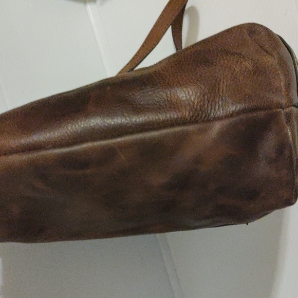 Patricia Nash Benvenuto Chocolate Brown Leather Convertible Tote Stud Purse Xl - Picture 10 of 14